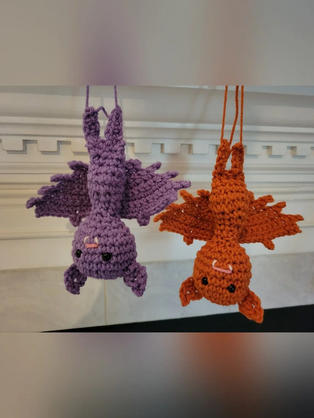 Halloween Purple Bat Dangler (B) Spooky Sweet Fun Decoration Ornament Car House